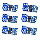 ZkeeShop 6Pcs DC 5V-36V 400W 15A Dual High-Power MOSFET Trigger Switch Drive Module PWM Adjustment Electronic Switch Control Board