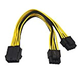 ZkeeShop CPU 8 Pin Female to Dual 8 Pin (4+4) Male Power Supply Converter Adapter Extension Cable for Motherboard 8inch(20cm) ...