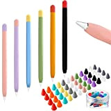 Zonon 6 Pcs Étuis en Silicone pour Apple Pencil 2ème Génération, 6 Couleurs Étui à Crayons Mince Compatible avec Apple ...