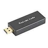Zunedhys Portable CT7601 + ES9018K2M + MAX97220 DSD128 32Bit/192KHZ USB DAC HiFi Carte Audio Externe DéCodeur USB pour Ordinateur (Noir)