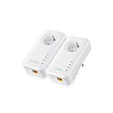 Zyxel Powerline Kit Ethernet Adaptateur - Pass-Through, Gigabit, Plug and Play, 8K Content-Streaming 2 Pack [PLA6457] PLA6457-EU0201F 2400Mbps G.hn