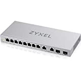 Zyxel Switch multigigabit 12 ports géré sur Web avec 2 ports 2,5 G/2 ports 10 G SFP+ Bureau/Mural, garantie de ...