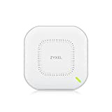 Zyxel Véritable point d’accès WiFi 6 (802.11ax bi-bande), 1,77 Gb/s avec processeur Quad Core et double antenne MU-MIMO 2x2, contrôlable ...